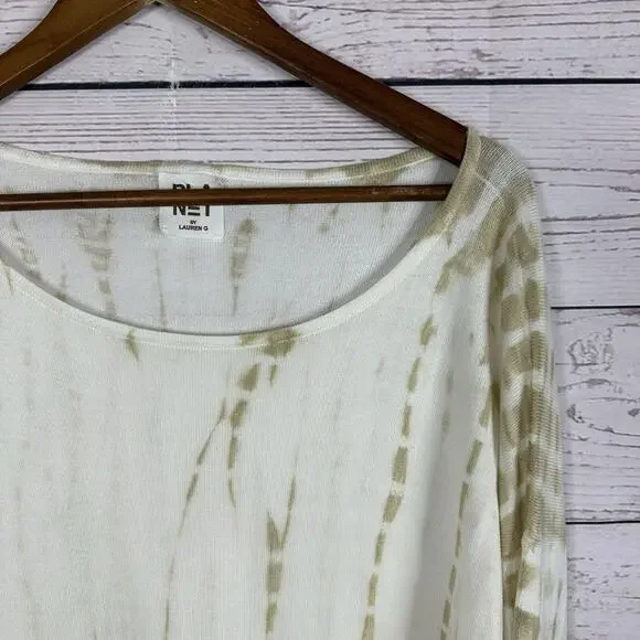 Planet Lauren G‎ Sweater Womens OS Tie Die Modern Boatneck Modern Knit - Picture 4 of 14